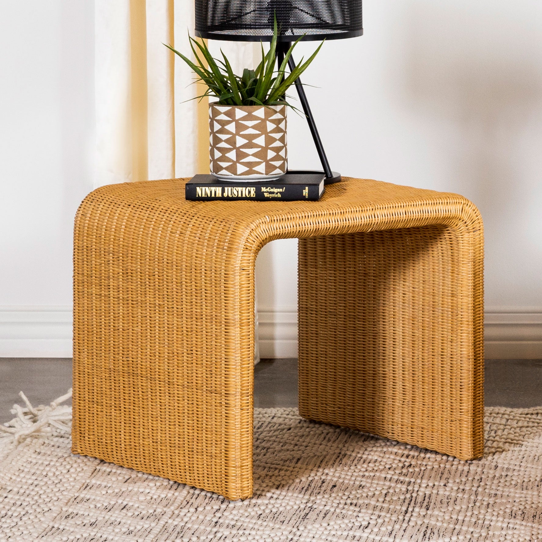 Juanita Square Rattan End Table Natural Half Price Furniture