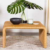 Juanita Square Rattan Coffee Table Natural Half Price Furniture