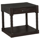 Meredith 1-drawer End Table Coffee Bean Half Price Furniture