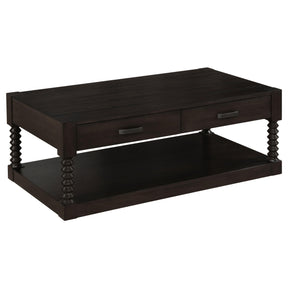 Meredith 2-drawer Coffee Table Coffee Bean Half Price Furniture