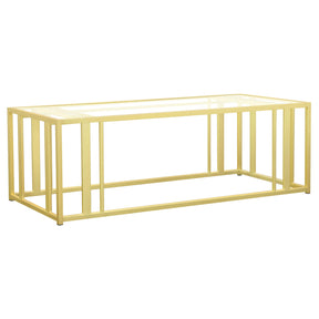 Adri Metal Frame Coffee Table Matte Brass Half Price Furniture