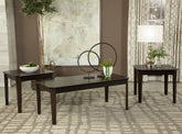 Amaro 3-piece Occasional Set Dark Brown Half Price Furniture