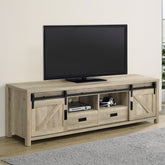 Madra Rectangular TV Console with 2 Sliding Doors Half Price Furniture