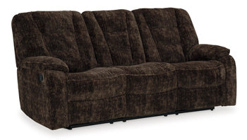 Soundwave Reclining Sofa with Drop Down Table - Half Price Furniture