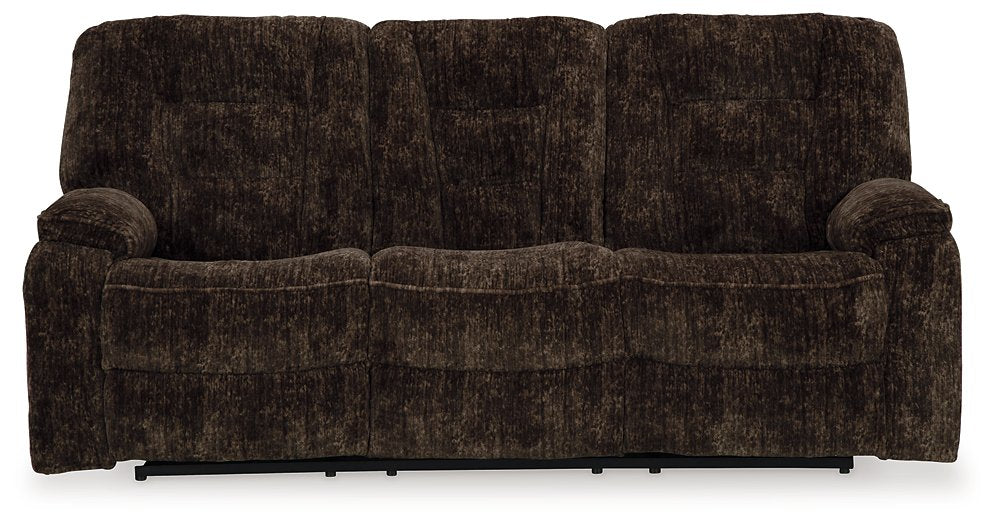 Soundwave Reclining Sofa with Drop Down Table Half Price Furniture