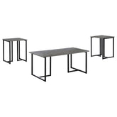 Nyla 3-piece Occasional Set Weathered Grey and Black Half Price Furniture