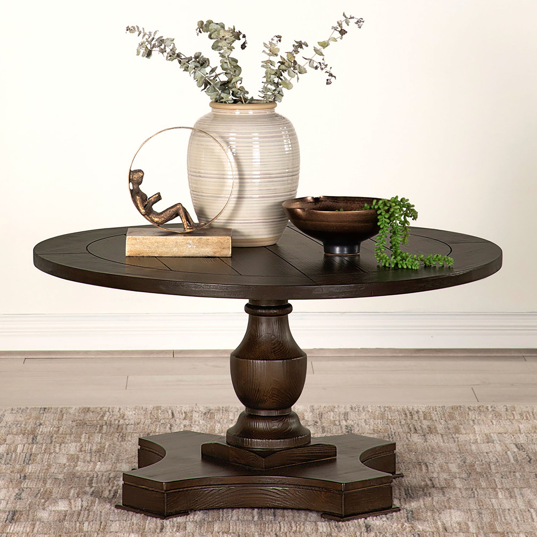 Morello Round Coffee Table with Pedestal Base Coffee Half Price Furniture