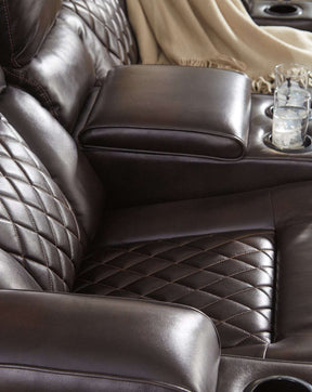 Warnerton Power Reclining Loveseat with Console - Half Price Furniture