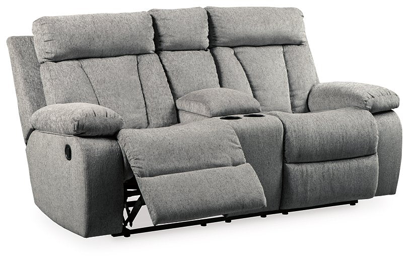 Mitchiner Reclining Loveseat with Console - Half Price Furniture