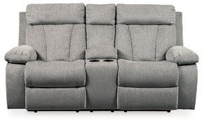 Mitchiner Reclining Loveseat with Console Half Price Furniture