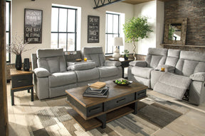 Mitchiner Reclining Sofa with Drop Down Table - Half Price Furniture