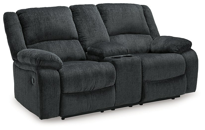 Draycoll Reclining Loveseat with Console - Half Price Furniture