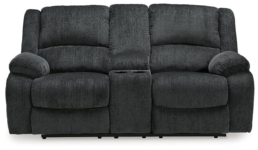 Draycoll Power Reclining Loveseat with Console - Half Price Furniture
