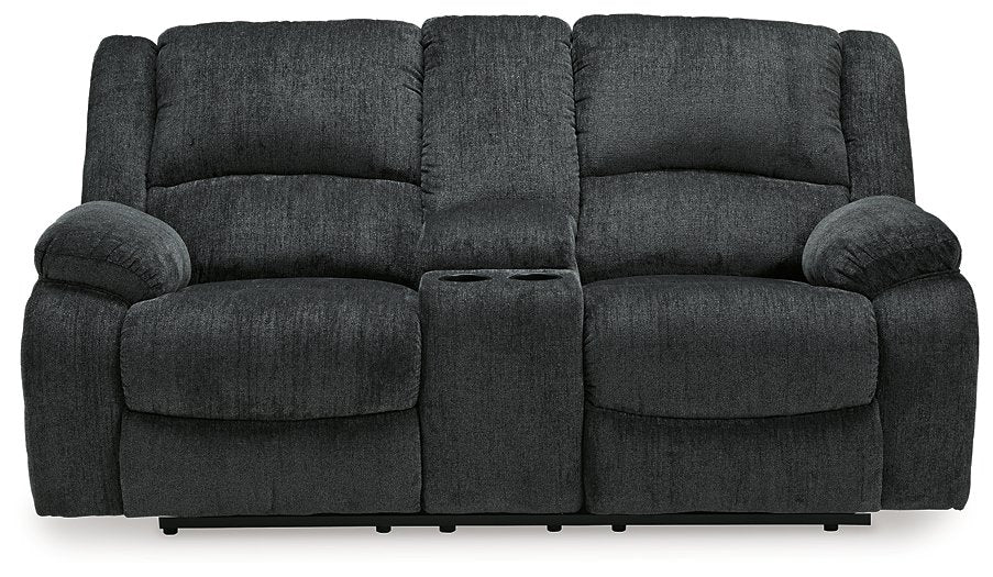 Draycoll Reclining Loveseat with Console - Half Price Furniture