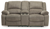 Draycoll Power Reclining Loveseat with Console Half Price Furniture