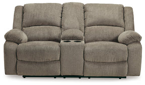 Draycoll Power Reclining Loveseat with Console Half Price Furniture