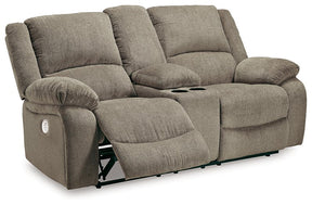 Draycoll Power Reclining Loveseat with Console - Half Price Furniture