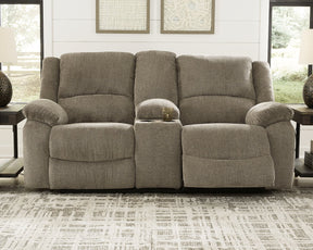 Draycoll Reclining Loveseat with Console Half Price Furniture