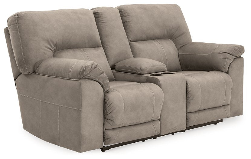 Cavalcade Reclining Loveseat with Console Half Price Furniture
