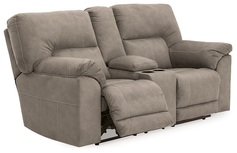 Cavalcade Reclining Loveseat with Console Half Price Furniture