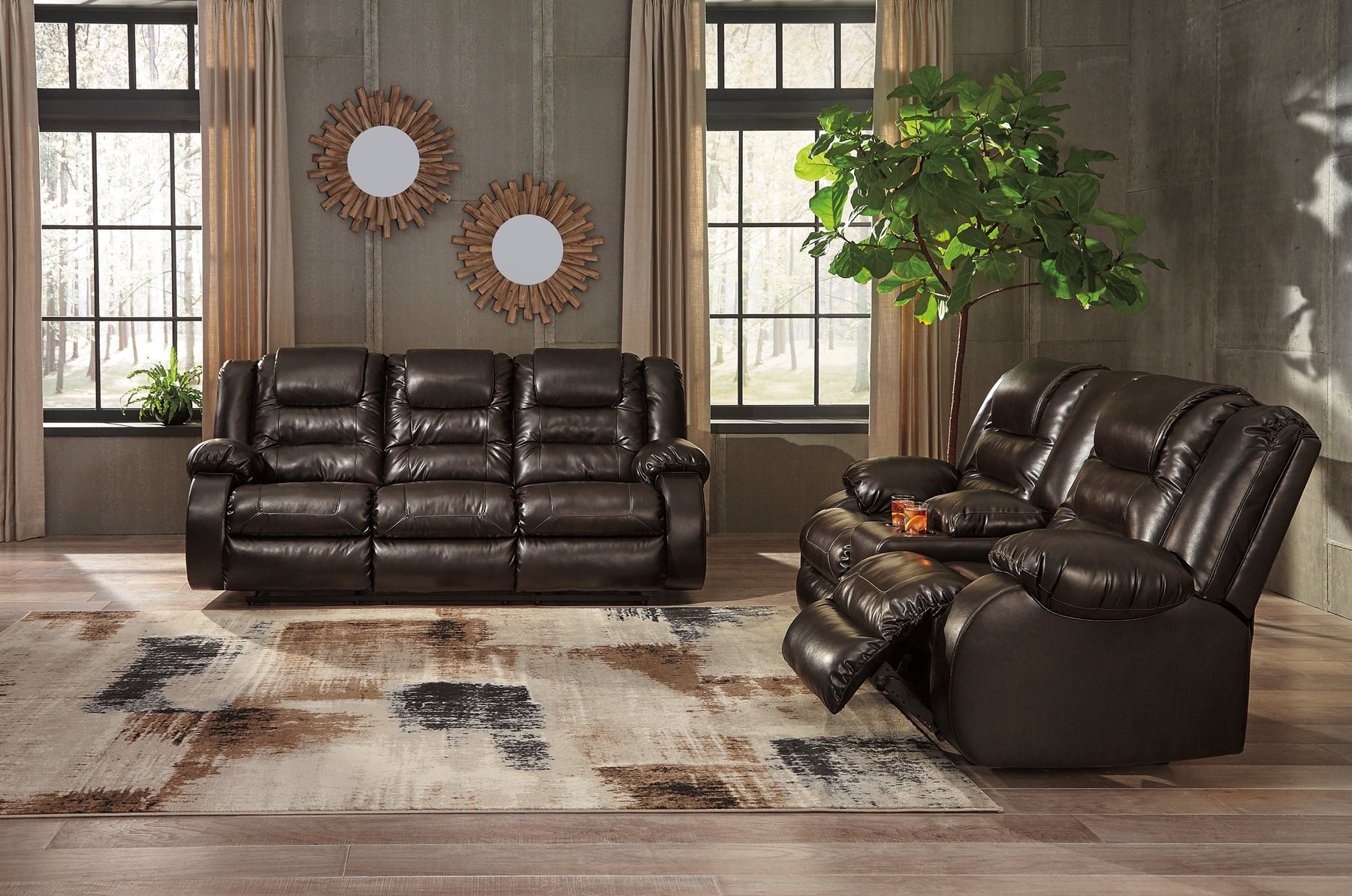 Vacherie Reclining Loveseat with Console - Half Price Furniture