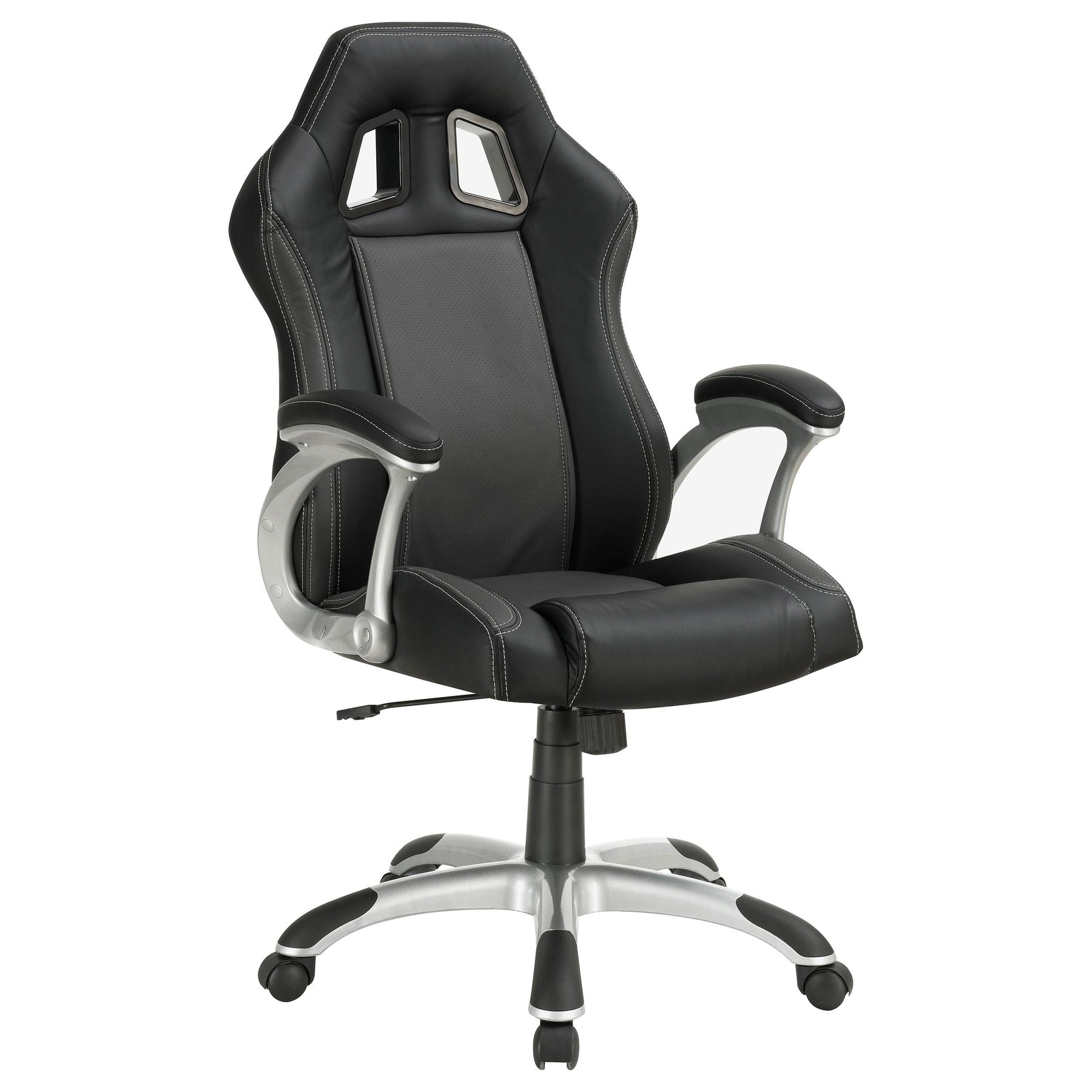 Roger Adjustable Height Office Chair Black and Grey Half Price Furniture