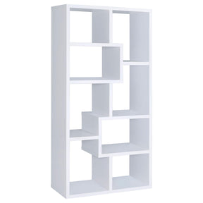 Theo 10-shelf Bookcase White Half Price Furniture