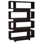 Reid 4-tier Open Back Bookcase Cappuccino  Half Price Furniture