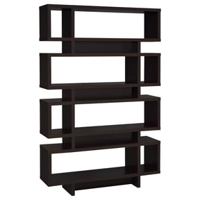 Reid 4-tier Open Back Bookcase Cappuccino Half Price Furniture