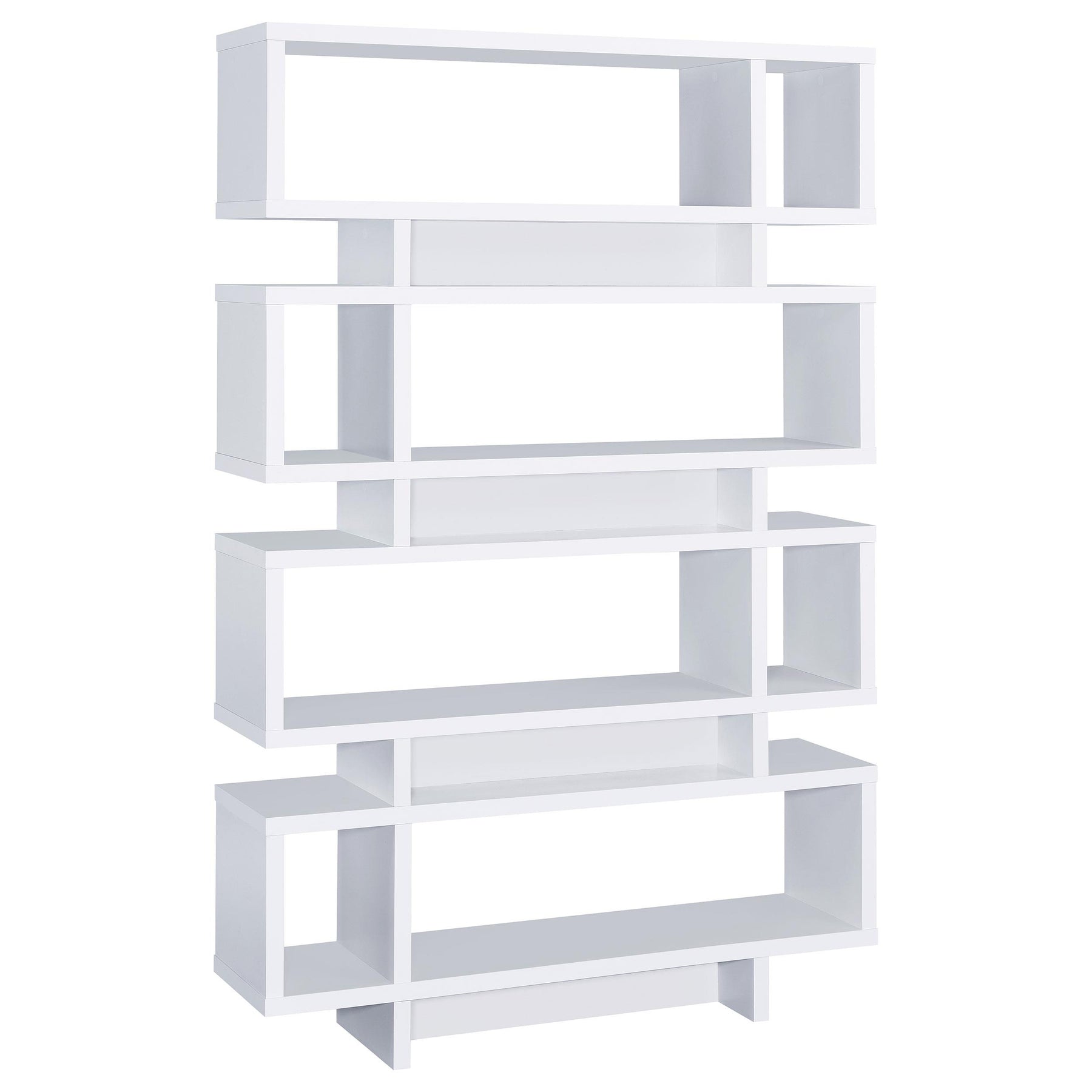 Reid 4-tier Open Back Bookcase White Half Price Furniture