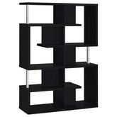 Hoover 5-tier Bookcase Black and Chrome Half Price Furniture