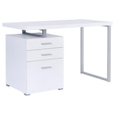 Brennan 3-drawer Office Desk White Half Price Furniture