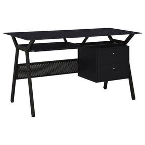 Weaving 2-drawer Computer Desk Black Half Price Furniture