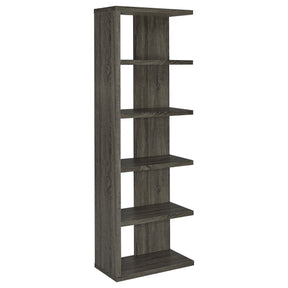 Harrison 5-tier Bookcase Weathered Grey Half Price Furniture