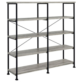 Analiese 4-shelf Open Bookcase Grey Driftwood Half Price Furniture