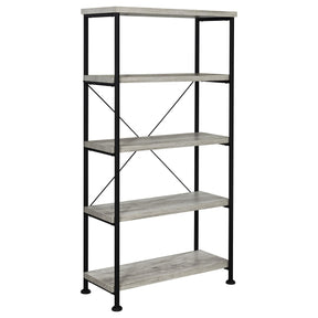 Analiese 4-shelf Bookcase Grey Driftwood Half Price Furniture