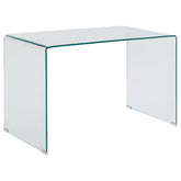 Ripley Glass Writing Desk Clear Half Price Furniture