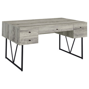 Analiese 4-drawer Writing Desk Grey Driftwood Half Price Furniture