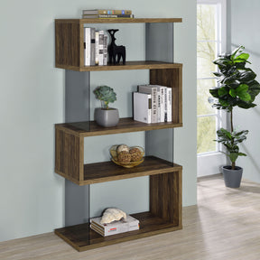 Emelle 4-shelf Bookcase with Glass Panels Half Price Furniture