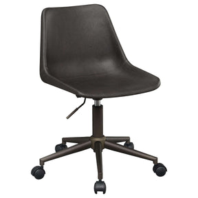 Carnell Adjustable Height Office Chair with Casters Brown and Rustic Taupe Half Price Furniture