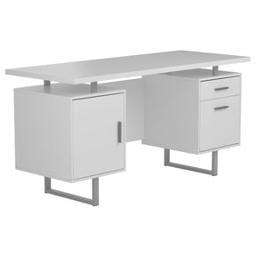 Lawtey Floating Top Office Desk White Gloss Half Price Furniture