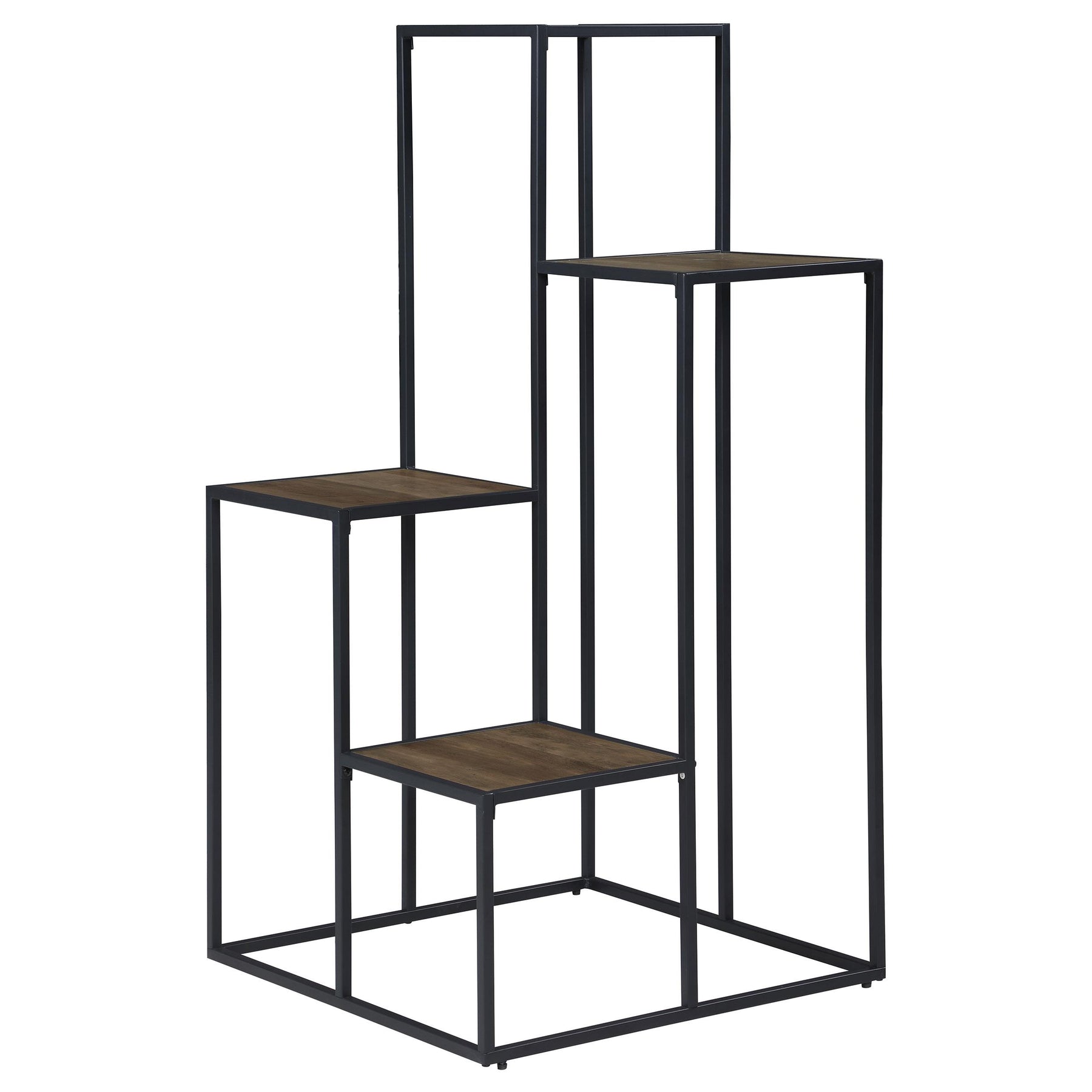 Rito 4-tier Display Shelf Rustic Brown and Black Half Price Furniture