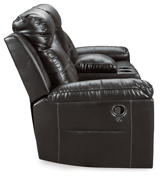 Kempten Reclining Loveseat with Console - Half Price Furniture