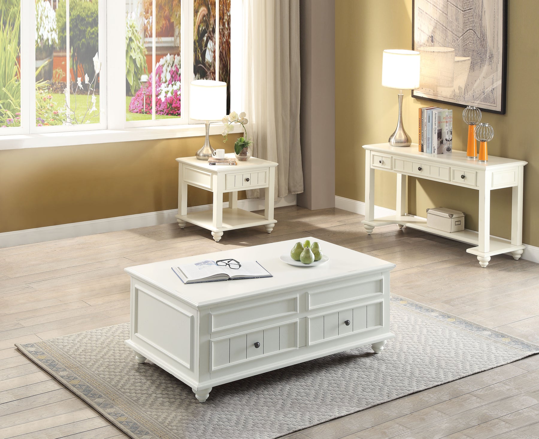 Natesa White Washed Coffee Table Half Price Furniture