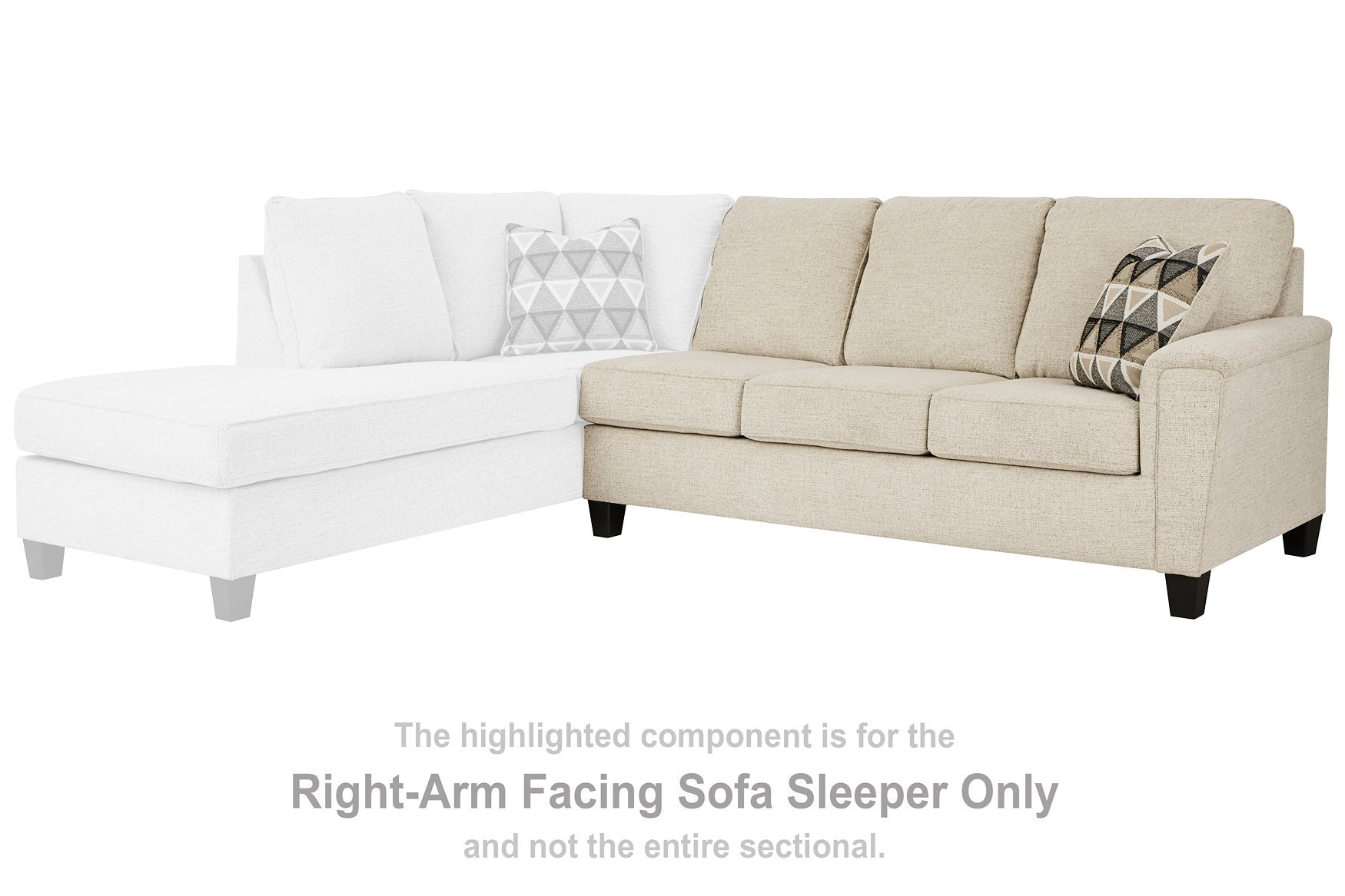 Abinger 2-Piece Sleeper Sectional with Chaise - Half Price Furniture