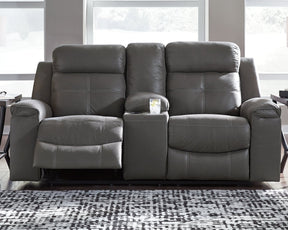 Jesolo Reclining Loveseat with Console - Half Price Furniture