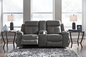 Jesolo Reclining Loveseat with Console - Half Price Furniture