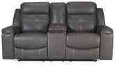 Jesolo Reclining Loveseat with Console Half Price Furniture