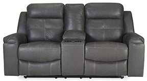 Jesolo Reclining Loveseat with Console - Half Price Furniture