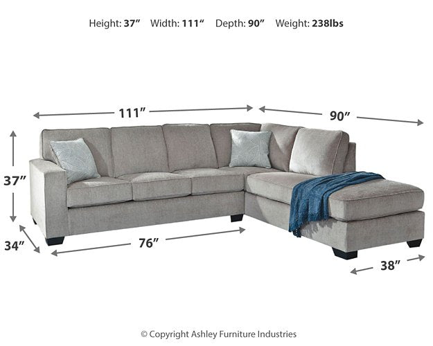 Altari 2-Piece Sleeper Sectional with Chaise - Half Price Furniture